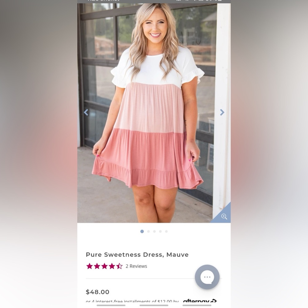Chicsoul 3 Tier Mauve Dress Tee